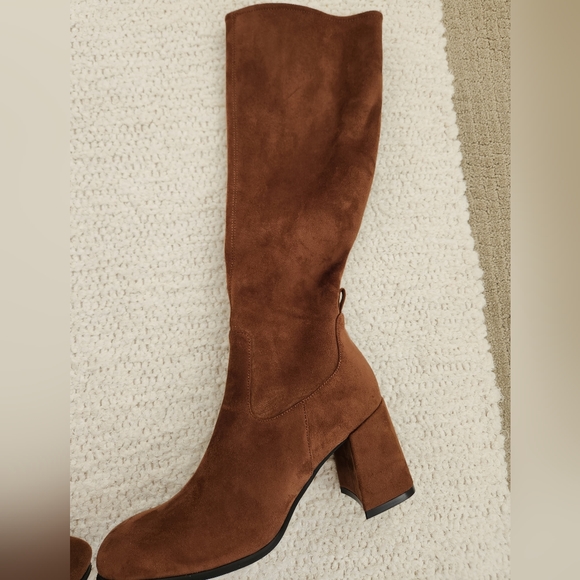 Jeffrey Campbell Hot Lava Boots Chocolate Brown Suede 9 Like New - Picture 12 of 16